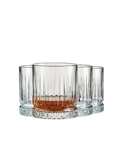 Pasabahce Exclusive Whiskey &amp; Cocktail Glasses Set Of 4 - Premium Old Fashioned Glasses - Premium Scotch, Bourbon, Liquor, Rum Glasses - 11.75 Oz Drinking Glasses - Perfect for Parties, Gifts