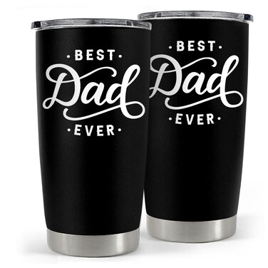 SANDJEST Dad Tumbler Gifts for Dad from Daughters Sons - 20oz Stainless Steel Insulated Coffee Travel Mug Christmas, Birthday, Father's Day Gift