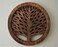 Set of 2 Wooden Trivets for Hot Dishes Pots and Pans Tea Pot Holders Nonslip Heat Resistant Kitchen Counter Accessories for Table Countertops (TRWAL) 8" Diameter Tree of Life