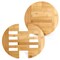 Yarlung 2 Pack Bamboo Trivet Expandable 10 Inch to 12.5 Inch, Round Hot Pad Trivet Wooden Heat Resistant Mat for Hot Dishes, Bowls, Plates, Pots and Pans, Tabletop Protection