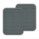 Nstezrne Trivets for Hot Dishes, Hot Pads for Kitchen Silicone Trivet Mat, Trivets for Hot Pots and Pans, Multi Purpose Heat Resistant Mats for Countertops Rectangular Pot Holders Set 2 Dark Gray