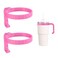 2pcs Tumbler Handle for Stanley 14oz Quencher H2.0 Flowstate Tumbler, 14oz Tumbler Handle Attachment Anti-Slip Improved Grip Car Cup Holder Friendly for Cup Accessories (Pink)
