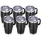 VEGOND 20 oz Tumbler Bulk with Handle Lid and Straw, Stainless Steel Insulated Travel Coffee Mug Set, Spill Proof Double Wall Metal Tumblers Cups, Black 6 Pack