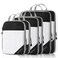 NICOSHOW 6 Set Compression Packing Cubes, Packing Cubes for Travel Compression, Compressible Packing Cubes Travel Essentials, Packing Organizers for Carry-on Luggage Suitcase, Black
