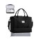 For Spirit Airlines Personal Item Bag 18x14x8 Foldie Travel Duffel Bag, Double expandable Gym Sport Tote Bag, Foldable Waterproof Weekender Carry On Overnight Bags for Airplanes Women Men,Black