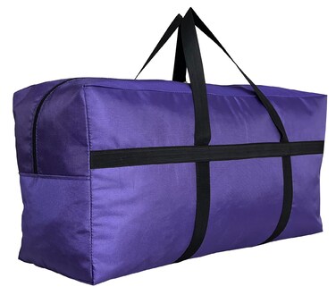 DoYiKe Extra Large Storage Duffle Bag with Zippers and Handles, Purple Big Foldable Duffle Bag for Travel -100L