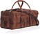 Large duffel bags for men holdall leather travel bag overnight gym sports weekend bag (TAN BROWN, 28" X-Large)