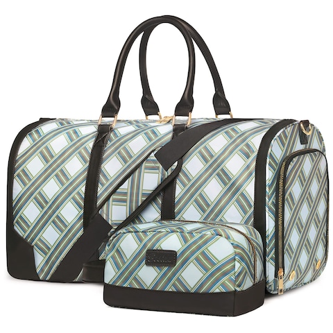 2Pcs Weekender Bags for Women with Toiletry Bag Shoe Compartment Cheap Overnight Bag Carry on Tote Duffle Bag for Travel Clearance Flight Approved Valentine&#39;s Day Gifts for Her, Green