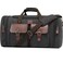 Densata Canvas Duffle Bag for Men 50L Travel Duffel Bags Expandable Genuine Leather Duffel Overnight Weekender Carry On Bag Two Zipper Pockets Travel Bag (Black, Large-50L)