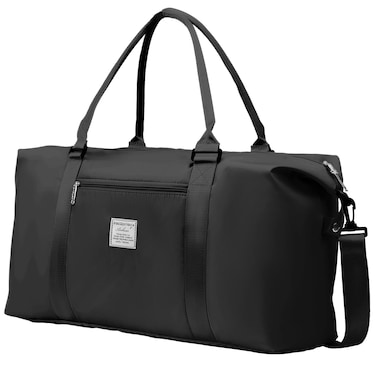 ANKUER Large Duffle Bag for Travel, Sports Gym Tote Bag for Women, Carry on Overnight Bag with Luggage Sleeve for Airplanes, Shoulder Weekender Bags Hospital Bag (Black)