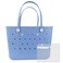 Chokoter Beach Bag, Waterproof Beach Tote, Rubber XL Tote Bag, Washable and Durable Open Handbag for Boat Pool Sports Gym(Blue)