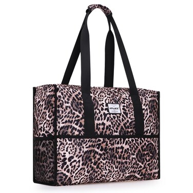 HAWEE Nurse Bags for Work Water Repellent Nursing Bag Leopard Print Utility Travel Tote for Doctor/Teacher/Clinical Trainee