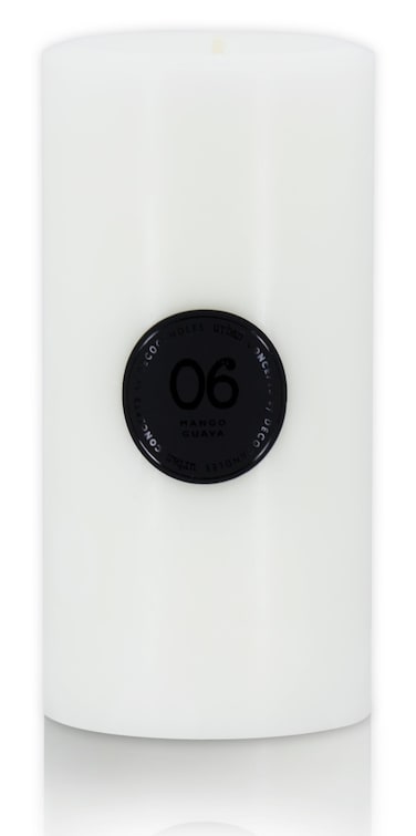 Urban Concepts by DECOCANDLES - Mango Guava - Highly Scented Soy Candle - Long Lasting - Hand Poured in USA - 3x6 Pillar