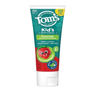 Toms Of Maine Silly Strawberry Childrens Anticavity Fluoride Toothpaste, 5.1 Ounce - 6 per case.