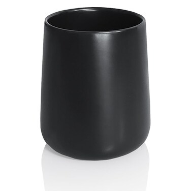 Matte Black Toothbrush Holder, Ceramic Tooth Brushing Cup Holders, Toothbrush and Toothpaste Organizer Stand for Bathroom Home Decor, Countertop Dresser Storage
