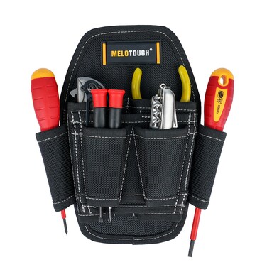 7 Pocket Clip on Tool Pouch Small Tool Holder, Min Work Organizer Tool Holster and Knife Holder with Belt Clip