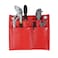 KUNN Firefighter 4-Pocket Tool Pouch Inside Turnout Coat Bunker Pocket Durable Tool Organizer Pocket with 2-Eyelet,Red