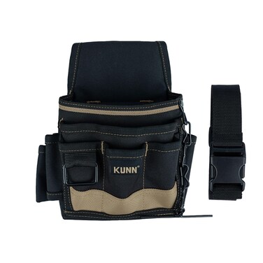 KUNN Electrician Tool Pouch - Durable Small Basic Maintenance Tool Pouch Belt with Belt Clip,Khaki