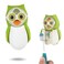 Flipper Owl Toothbrush Cover Green &acirc;&euro;&ldquo; Make Toothbrushing Time Fun with Our Kids Toothbrush Holder with Cover &acirc;&euro;&ldquo; Suction Cup Toothbrush Holder with Toothbrush Sand Timer Eyes for 1 min Brushing