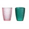 Komost 12oz Plastic Tumblers Set of 2, Reusable &amp; Shatterproof Drinking Glasses for Daily Toothbrushing &amp; Bathroom Use