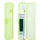 Gamdee Toothbrush Case Holder 2 Pack, Clear Green Toothbrush Travel Case Travel Size Plastic Toothbrush Holder Toothpaste Storage Container Portable for Traveling, 7.87 x 1.85 x 1.18&acirc;&euro;