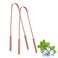 Tongue Scraper for Adults (2 Pack), 100% Copper, Tongue Scrubber, Easy to Use, Tongue Cleaner, Reduce Bad Breath, for Oral Care &amp; Hygiene (100% Copper)