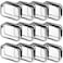 Weewooday 12 Pieces Clear Cosmetics Bag PVC Zippered Clear Toiletry Carry Pouch Cosmetic Makeup Bag Waterproof Makeup Bag Vinyl Plastic Organizer Case for Vacation Bathroom(Large,Black)