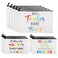 15 Pieces Teacher Appreciation Gifts Teacher Makeup Pouch Cosmetic Bag Teacher Thank You Gifts for Women Travel Toiletry Case Pencil Bag with Zipper for Teacher, 3 Styles (Rainbow)