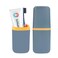 COMNICO Travel Toothbrush Cup Case Portable PP Seal Tooth Brush Holders Cover Multi-Function Toothpaste Storage Container Cup for Home School Camping Business Trip Bathroom