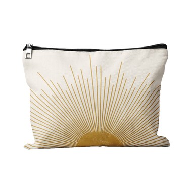 Cafl Sun Sunshine Makeup Bag Beige Boho Cosmetic Bag Zipper Travel Toiletry Bag Makeup Organizer Large Cosmetic Pouch for Woman <10&Atilde;&mdash;8Inch>