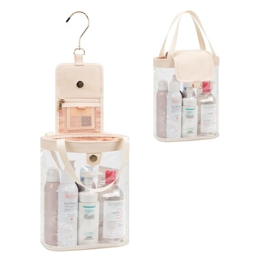 Travel Toiletry Bag, Clear Hanging Toiletry Bag for Women Men, Waterproof Travel Bag for Toiletries, Transparent Makeup Bag Cosmetic Organizer, Portable Bath Shower Bag for Bathroom, Gym, Travelling