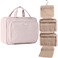 NISHEL Hanging Travel Toiletry Bag, Visible Makeup Organizer, Cosmetic Case for Journey Accessories, Bathroom Shower, Pink
