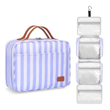 Hanging Travel Toiletry Bag for Women, Portable Toiletry Bag for Travel Size Essentials, Water-resistant Large Travel Makeup Bag with Hook for Toiletries, Cosmetics, Travel Accessories