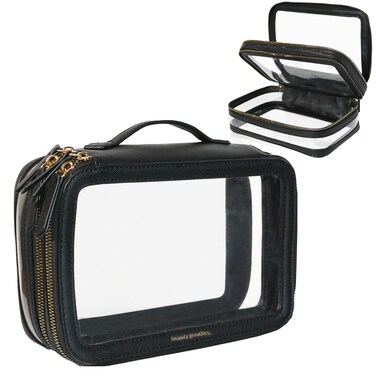 Large Clear Makeup Bags for Women Cosmetic Case Organizer, Clear Make Up Bags for Women Traveling, Clear Travel Makeup Bag Toiletry, Clear Travel Bags for Toiletries Car, Makeup Travel Bag for Women