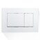 OasisFlow Wall Mounted Toilet Tank Panel Suitable for Concealed Tanks, Compatible with Geberit Sigma 30 115.883.KM.1, Durable Plastic Material, Square Button Design, Space Saving (White)