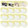 16 Pieces Clear Makeup Bag PVC Zippered Clear Toiletry Carry Pouch Portable Cosmetics Bag Waterproof Makeup Bag Vinyl Plastic Organizer Case for Travel Vacation Bathroom (Yellow-M)