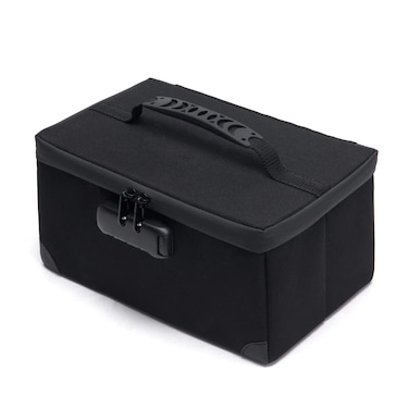 KaAutoler Portable Cosmetic Bag with Lock, Large Capacity Travel Makeup Case Organizer, Waterproof Makeup Bags for Girls Traveling With Handle and Divider Makeup Bag&acirc;&euro;&brvbar;(Black)