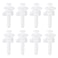 Canomo Toilet Seat Replacement Part Includes Plastic Toilet Seat Hinge Bolt Screws with Plastic Nuts and Washers for Fixing the Top Toilet Seat, White (8 Pieces), 2.56 Inches