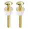 uxcell 2Pcs Toilet Seat Screws, Hinge Bolt Screws Toilet Seat Fixings with Plastic Nuts and Metal Washers for Top Mounting Toilet Seat Hinges Toilet Seat Replacement Parts Kit, Gold