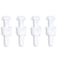 4pcs Universal White Plastic Toilet Seat Hinge Bolt Screw for Top Mount Toilet Seat Hinges