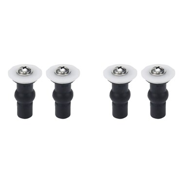 WDONAY 4 Pack Toilet Seat Hinge Screws Black Universal Toilet Seats Fixing Expanding Rubber Top Nuts Toilet Seat Hinge for Top Mount