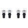 WDONAY 4 Pack Toilet Seat Hinge Screws Black Universal Toilet Seats Fixing Expanding Rubber Top Nuts Toilet Seat Hinge for Top Mount