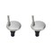 WDONAY 2PCS Toilet Seat Hinge Fixings Toilet Seat Top Fix Quick Release Hinges Expanding Rubber Screws, 1.85