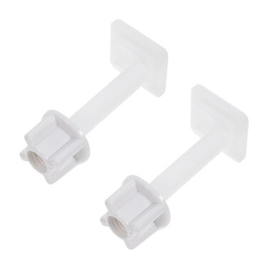 Yardenfun 2 Pcs Plastic Toilet Seat Hinge Bolt Screw with Nuts Xmm Screws for Universal Toilet Seats Compatible with Most Toilets Random Screw Style