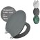 Elongated Toilet Seat Slow Close with Metal Hinges - Dark Gray Toilet Seat Decorative for Bathrooms - Scratch Resistant - Easy to Install