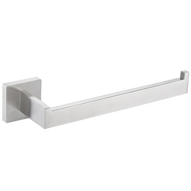 Bathroom Kitchen Towel Holder 10.24", Angle Simple SUS304 Stainless Steel Hand Towel Rack, Square Towel Bar, Open Arm Towel Hanger, Towel Rod Wall Mount, Brushed Nickel