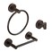 WEIKO Bronze Bathroom Hardware Set, Oil Rubbed Bronze Toilet Paper Holder Towel Ring Robe Hooks Wall Mount Hand Towel Holder Bath Accessories Stainless Steel, 3 Pieces
