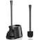 Toilet Plunger and Brush Set, Silicone Bowl Brush and Heavy Duty Toilet Plunger with Ventilated Holder, 2-in-1 Toilet Brush and Plunger Combo for Bathroom Deeply Cleaning (1, Black01)
