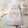 PINNKKU 4-Piece Toddler Bedding Set, Includes 1 Flat Sheet, 1 Fitted Sheet, 1 Comforter and 1 Reversible Pillowcase, Standard Toddler Comforter &amp; Sheet Set, Ultra Soft Toddler Bed Set, Unicorn