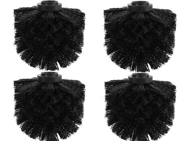4PCS Toilet Brush Replacement Head Cleaning Tool,Toilet Bowl Brush Head Replacement with Sturdy Stiff Bristles for Bathroom (Black)